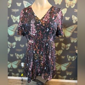 Disturbia Gothic Shorts Romper Witchy Moody Floral Moons